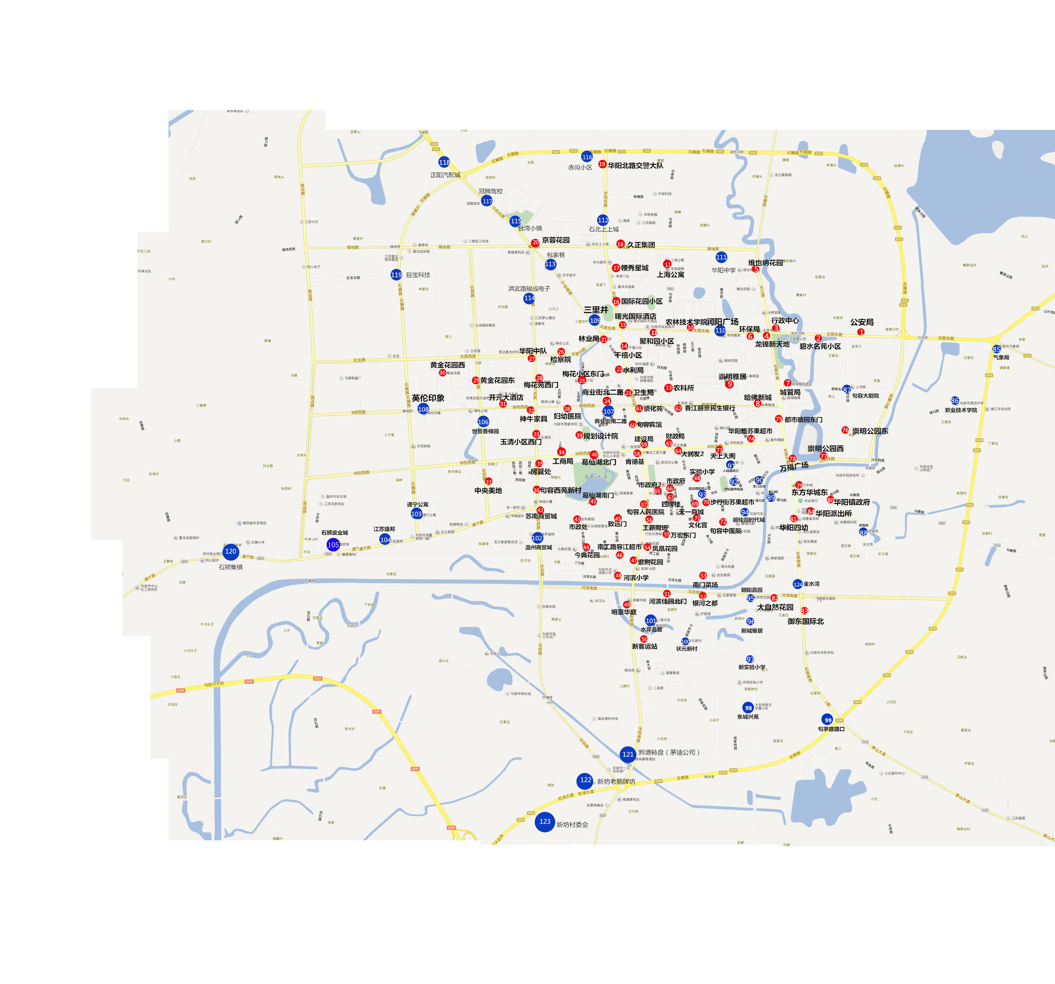公共自行车服务点分布图